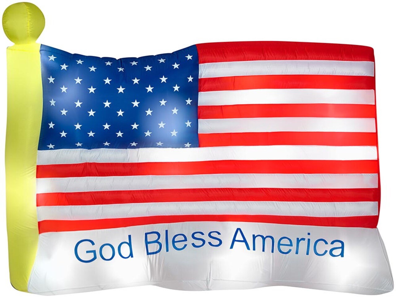 8' Gemmy Airblown Inflatable Patriotic "God Bless America" USA Flag 32289